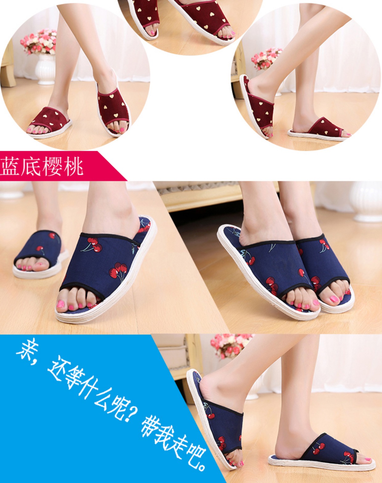 Giày vải Bắc Kinh cũ dép nữ thủy triều thủ công ngàn lớp vải cotton đáy giày retro phẳng một chữ kéo phụ nữ giày quai hậu nữ