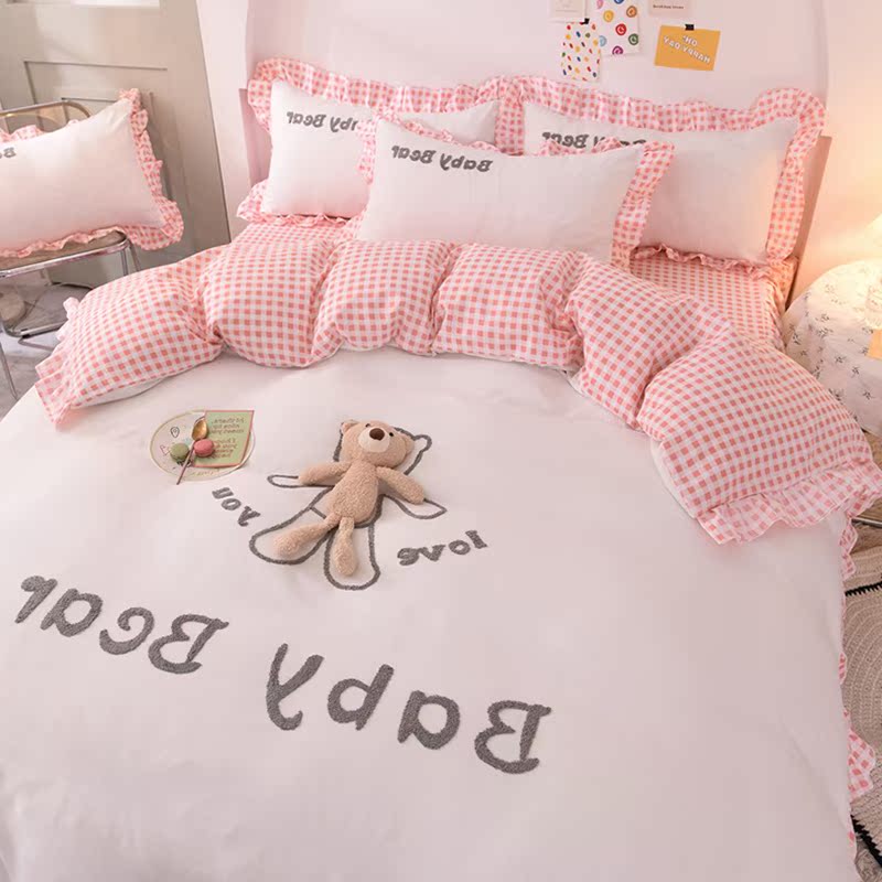 Four sets of thickened grinding cotton sheets covered by princess wind sheets