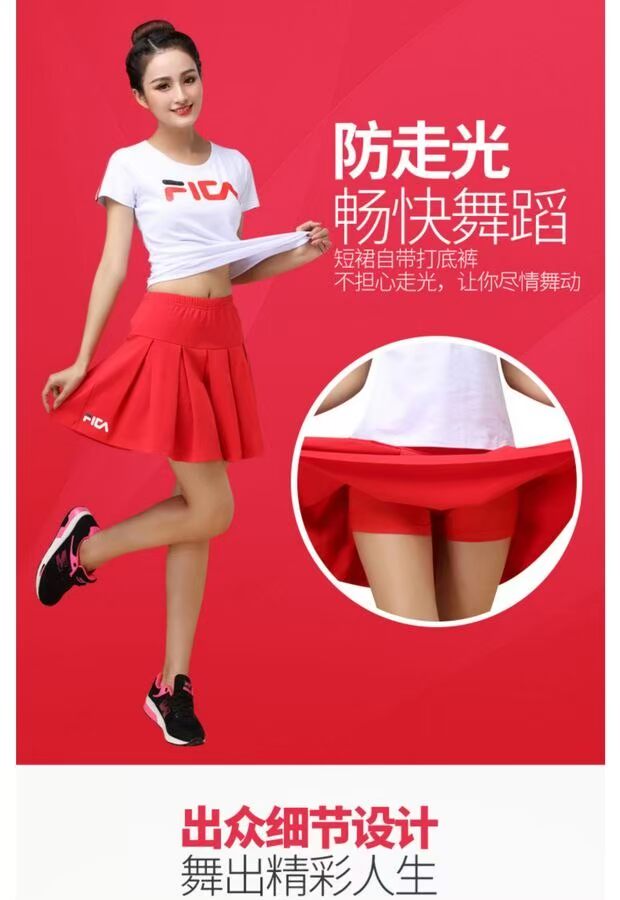 Trang phục thể thao mới hai mảnh mùa xuân và mùa hè vuông nhảy múa cổ tròn phụ nữ mới quần cotton ngắn tay - Thể thao sau bộ đồ adidas nữ