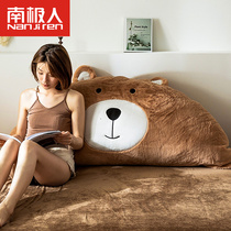 Antarctic cartoon bedside cushion tatami bed cushion soft bag sofa bed pillow large backrest removable and washable