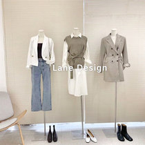 Model props Female half-body man Taiwan Korean version of the lead clothing store window display rack Full body high-end gold model rack