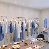 Clothing store clothing display rack wall stainless steel clothes rack Womens display hanger wall shelf Wall-mounted