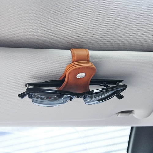 Универсальные солнцезащитные очки для автомобиля, трубка, система хранения, из натуральной кожи