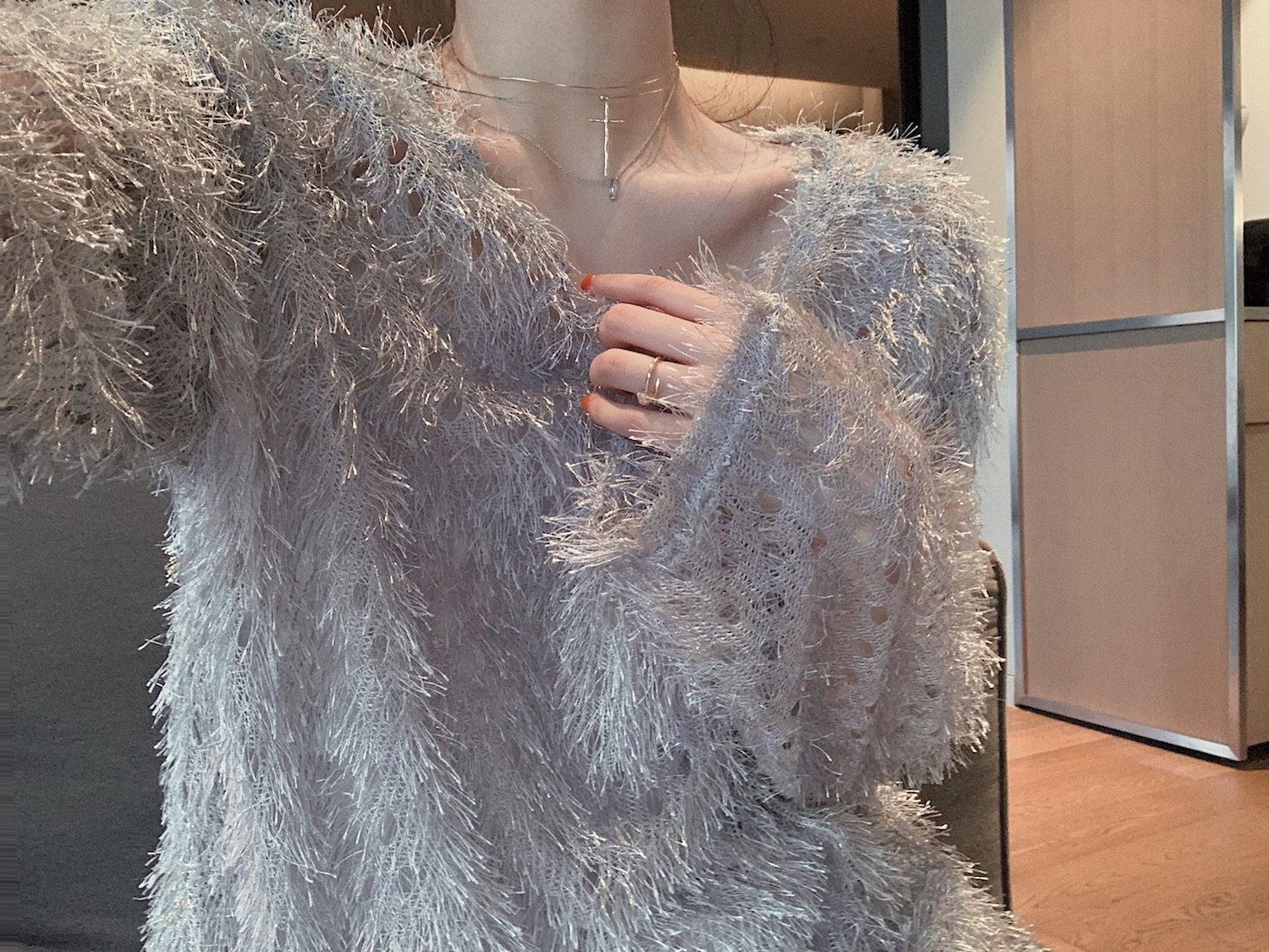 WALKINDARK] Starlight Sparkling Fairy Fluttering Feather Hole Glitter Fabric (Incl.