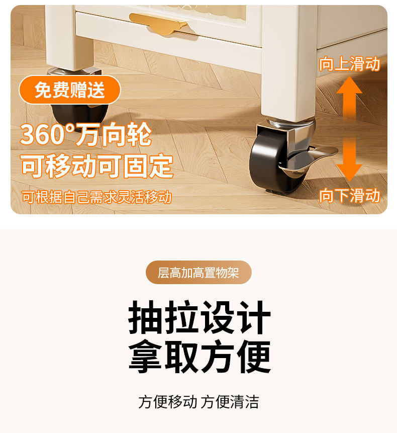 Шкаф Шлица 厨房夹缝置物架冰箱侧面抽拉柜化妆室小推车极窄缝拉篮缝隙收纳柜