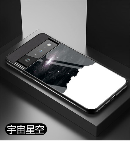 Gradient Stars Illustration Tempered Glass 7, 7 Pro Google Pixel Phone Case
