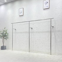 Wall-mounted stainless steel clothes hangers on womens clothing store shelves clothing store display racks floor-standing display rack props