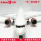 Simba Thai Lion Air 737 aircraft model with lights
