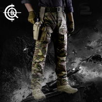 cqb spring summer outdoor camouflay tactical pants full terrain camouflay workwear pants comfort multi-pocket CP elastic tactical pants