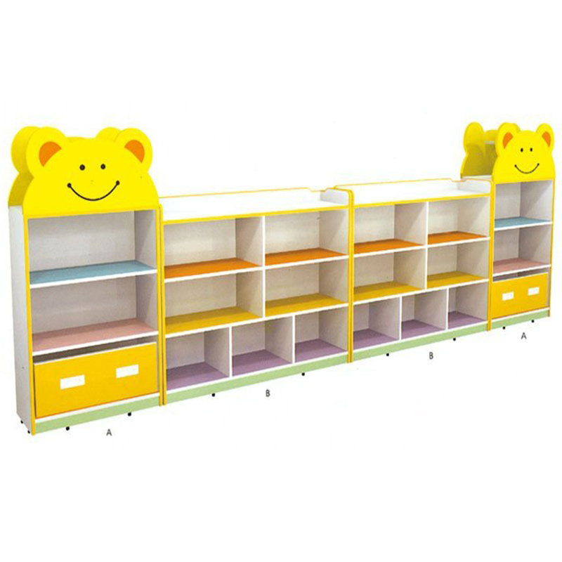 Children Smallbear Styling Combined Toy Cabinet Kindergarten Cartoon Styling Train Toy Cabinet Finishing Cabinet Locker-Taobao
