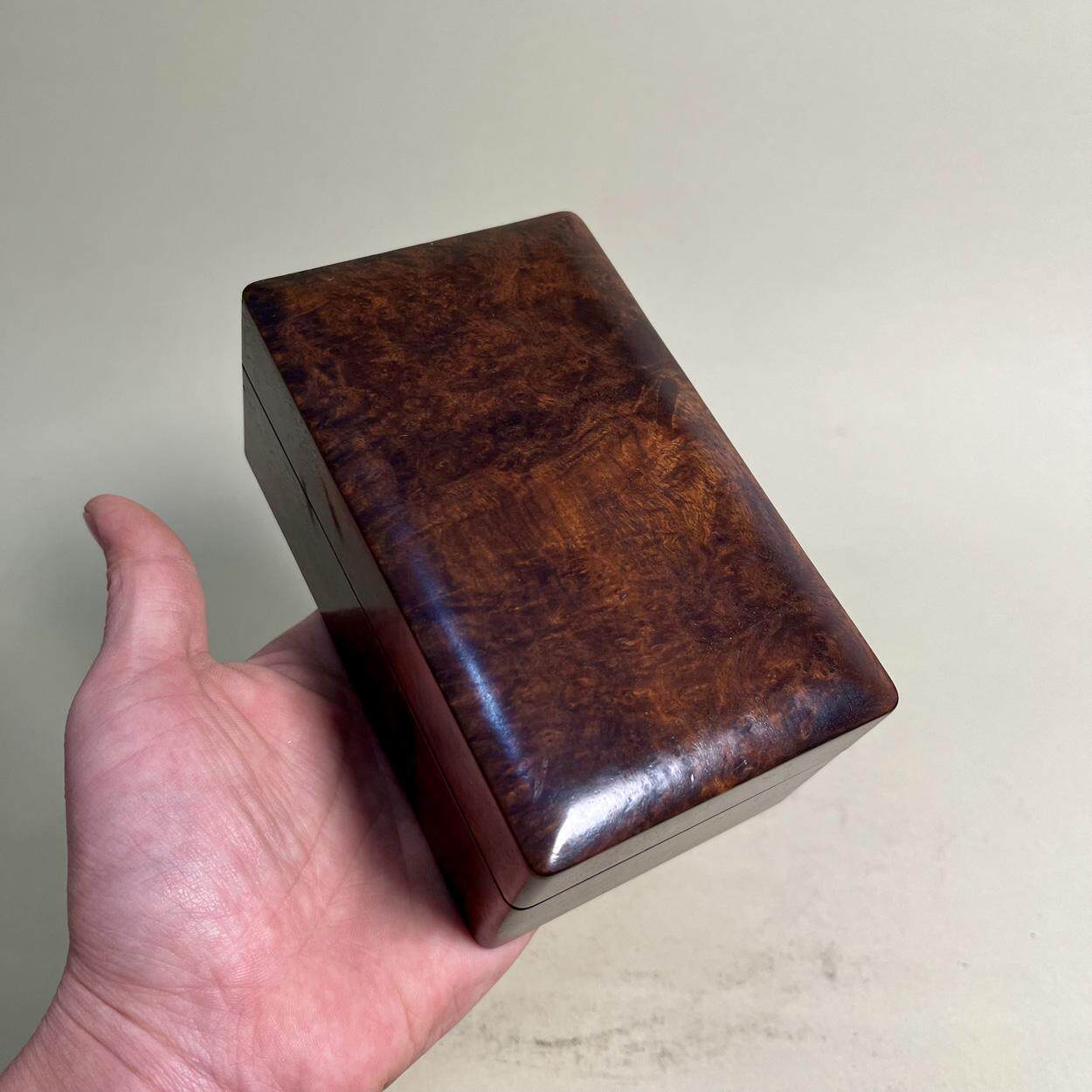 【木】　★ 竹木 黄花梨木四方硯盒 ★　清朝期　鬼顔 麦穂 木目模様　文房珍玩 木】 ☆ 竹木 黄花梨木四方硯盒 ☆ 清朝期 鬼顔 麦