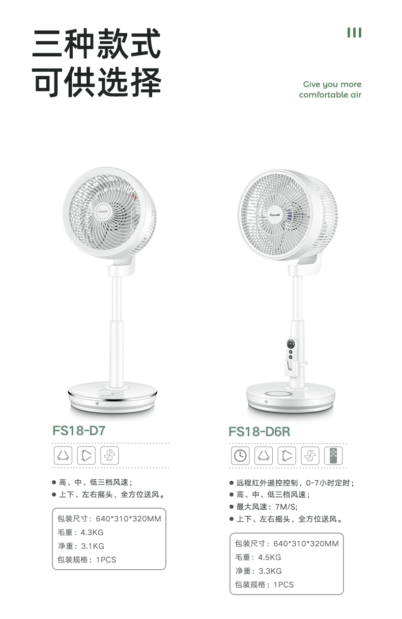 Baoerma 智能空气循环扇 台立两用 3D混合摇头 图1