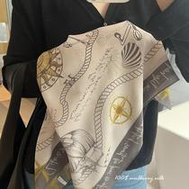 Japan amber SNIDEL mulberry silk scarf square scarf silk scarf shawl versatile thin fashion women 111