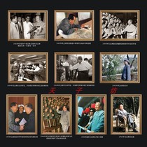 Chair Portrait Wall Painting Great Man Fur Grandpa Red Cultural Wall Painting Living-room Decoration Nostalgia Old Photo Fresco With Frame