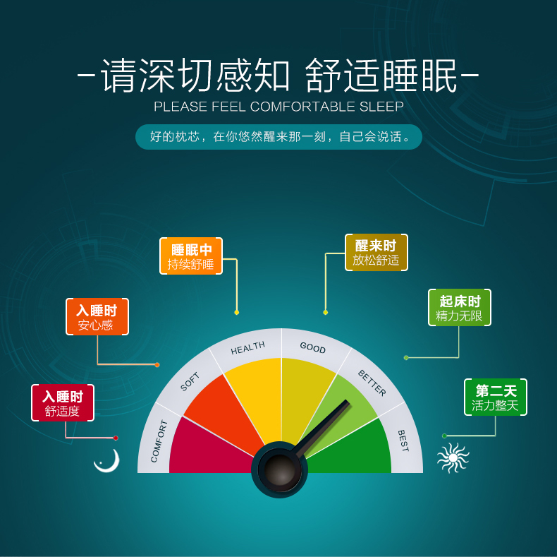美国 安睡宝 防螨抑菌四孔纤维枕芯 图3