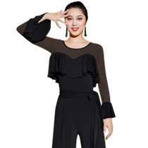 Juhuan Attic Womens Latin Dance Blouses National Standard Dance Exercises of Moden Dance Dancing Clothes Ballroom Dancing square dance costumes
