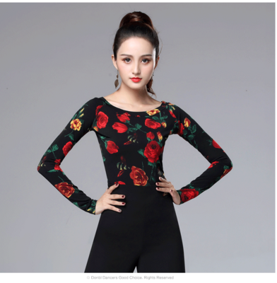 Dan Bao Luo modern dance long sleeve Flower Dance suit national standard Latin dance practice uniform square ballroom dance performance coat