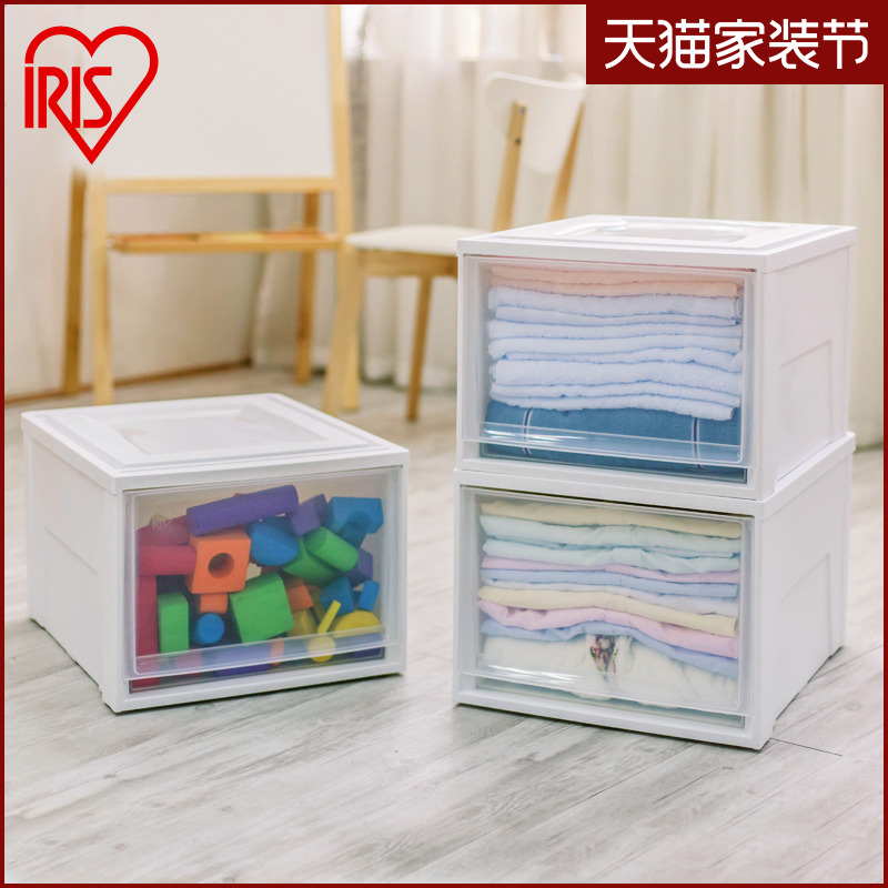 IRISIRIS SUPERIMPOSED ENVIRONMENTALLY FRIENDLY PLASTIC CONTAINED DEEP TYPE DRAWER FINISHING BOX SUIT WITH GROUP CONTAINING CABINET
