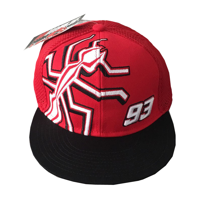 New Motorcycle Outdoor Cycling Locomotive Racing Duck Tongyu Red Down Ant Right 93 Black Flat Hat Hang rear net