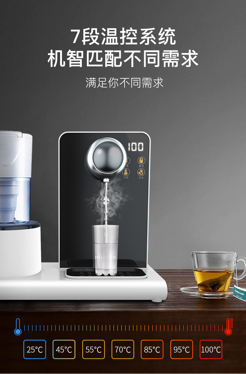 Meiling ngay lập tức nước nóng máy tính để bàn nhà nhỏ tốc độ nóng uống thẳng máy lọc sữa máy tính để bàn máy pha trà mini - Nước quả máy lọc nước kangaroo kg10a3 kg