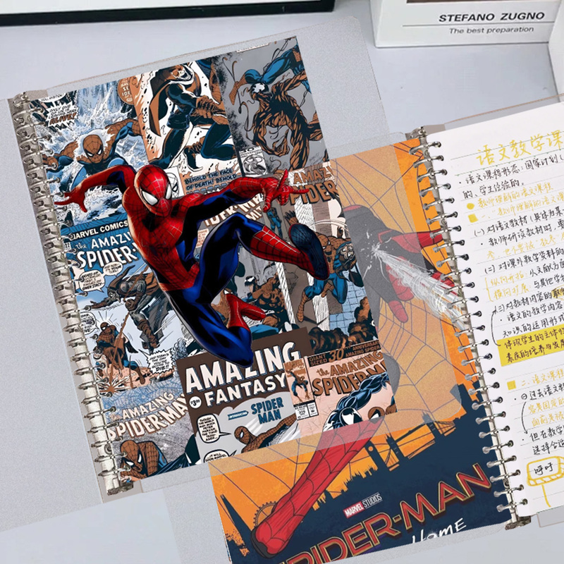 Marvel Spider-Man Themed Loose-Leaf Planner A5 Notebook for Students, High-Quality Detachable Spiral-Bound Diary for Girls Marvel Spider-Man Themed Loose-Leaf Planner A5 Notebook for Students, High-Quality Detachable Spiral-Bound Diary for Girls