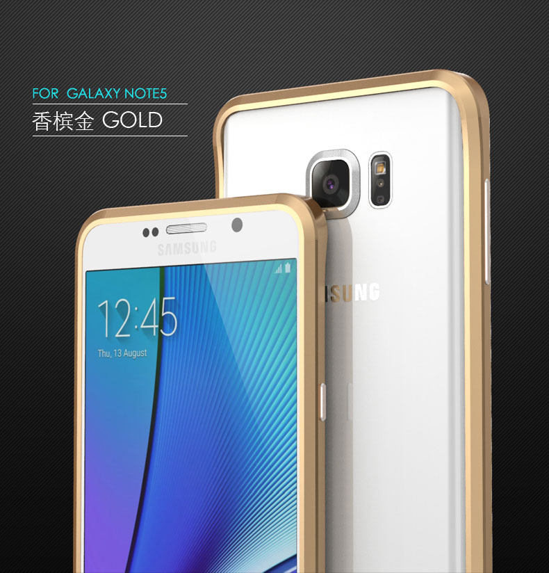 Luphie Blade Sword Slim Light Aluminum Bumper Metal Shell Case for Samsung Galaxy Note 5 N9200