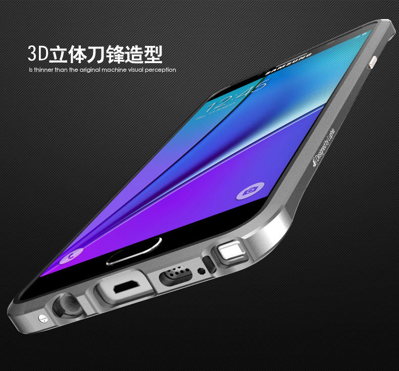 Luphie Blade Sword Slim Light Aluminum Bumper Metal Shell Case for Samsung Galaxy Note 5 N9200