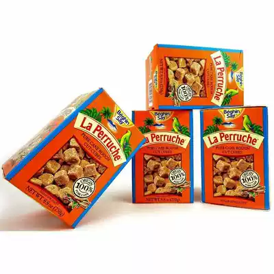 French Parrot Brand LA PERRUCHE Yellow Sugar Cube 250g Sugar Cane Yellow Sugar Coffee Partner