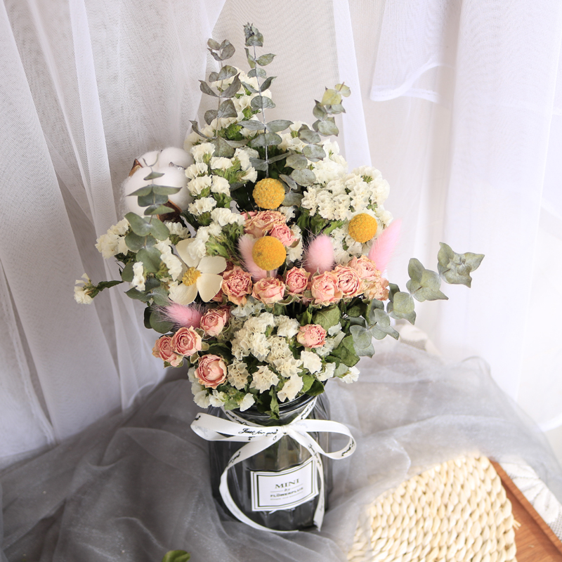 Yunnan Natural Dry Flower Bouquet Real Flowers Rose Full of Star Little Chrysanthemum Light Lavish Living Room Home Swing Accessories Nordic