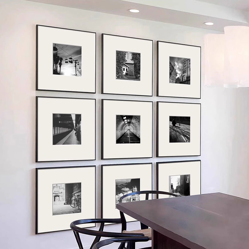 Black and White Landscape Photography Photo Combination Decorative Painting Niche Art High-End Restaurant Retro Nostalgic Simple Hanging Painting Black and White Landscape Photography Photo Combination Decorative Painting Niche Art High-End Restaurant Retro Nostalgic Simple Hanging Painting