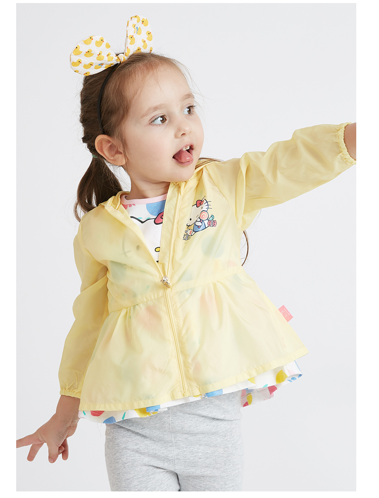 Hellokitty quần áo trẻ em cô gái 2018 mùa xuân và mùa hè mới quần áo da bé chống nắng quần áo áo khoác trẻ em ngoài trời quần áo bộ quần áo thể thao trẻ em