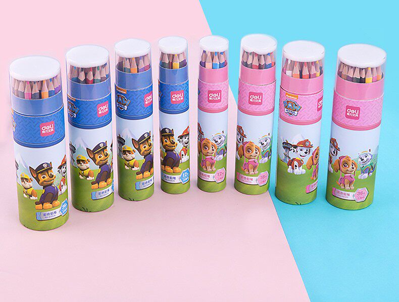 Deli creative stationery set Woof team high-power pencil eraser Pencil sharpener Primary school writing collocation
