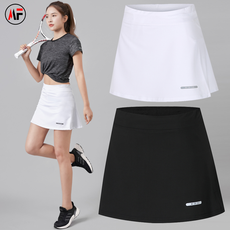 High-rise fake two pieces of sports pants women's gym pants in short skirt quick dry yoga summer seven minutes running size fat MM