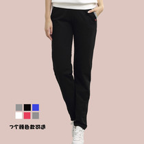 Running fitness sports trousers womens summer loose straight spring and autumn slacks long pants middle school students black plus size sweatpants