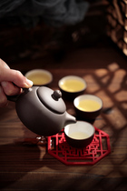 Chinese style small teapot set tea tea ceremony shooting photo Chinese food photography background props