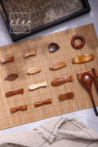 Chinese style Japanese log chopsticks holder Solid wood chopsticks holder Food dishes shooting photo photography props