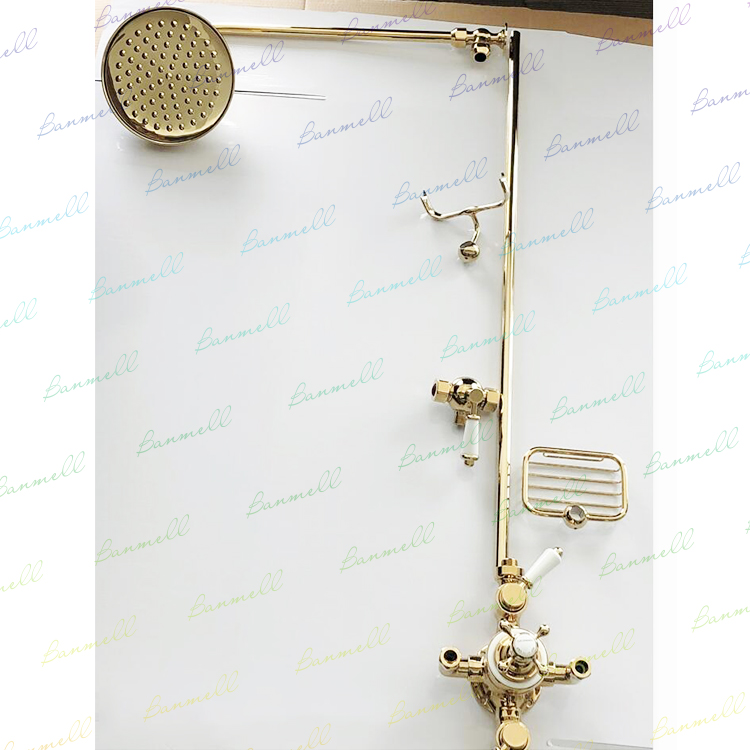 Exported to the UK original single WS France imported VT thermostatic valve core Zirconium gold retro wind shower shower set