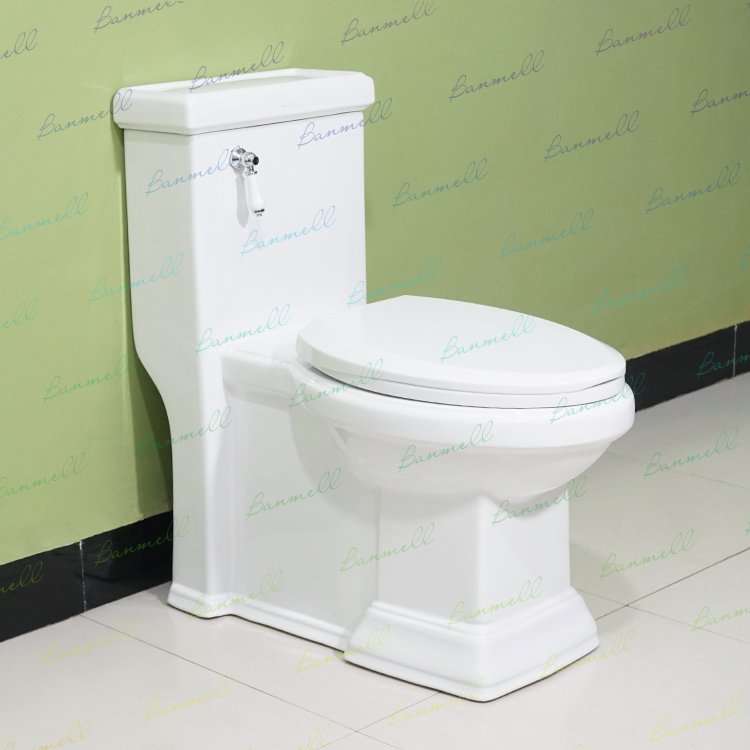 UPC export UK order jet siphon one-piece toilet British retro style ceramic toilet