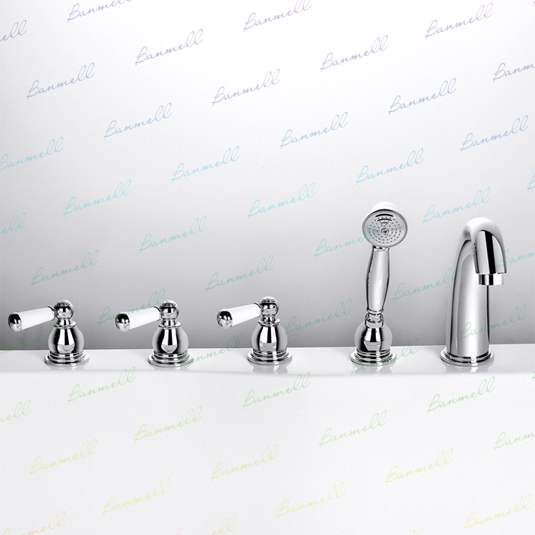 NP faucet five-hole retro bathtub faucet tank side ceramic handle exported to the United Kingdom through WS