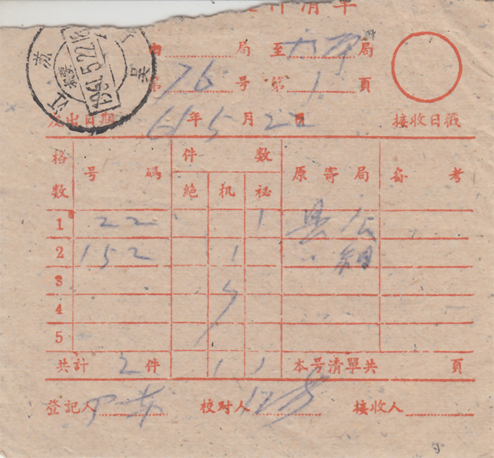 61-5-22 Jiangsu Wu County Last month's dental machine waist-stamping machine waist document list