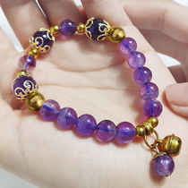 Natural amethyst hand string magnetic field energy stone growth memory test assist college entrance examination blessing blessing