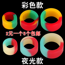 Rubber silicone rod stop ring Luminous rod stop O-ring Fishing rod table Fishing rod rod finger backstop non-slip ring accessories
