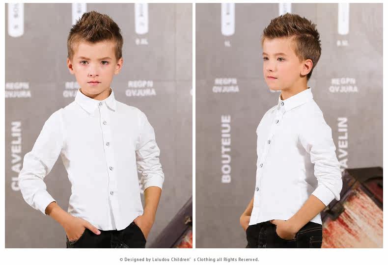 Chemise garcon à manche longue - Ref 2075116 Image 14