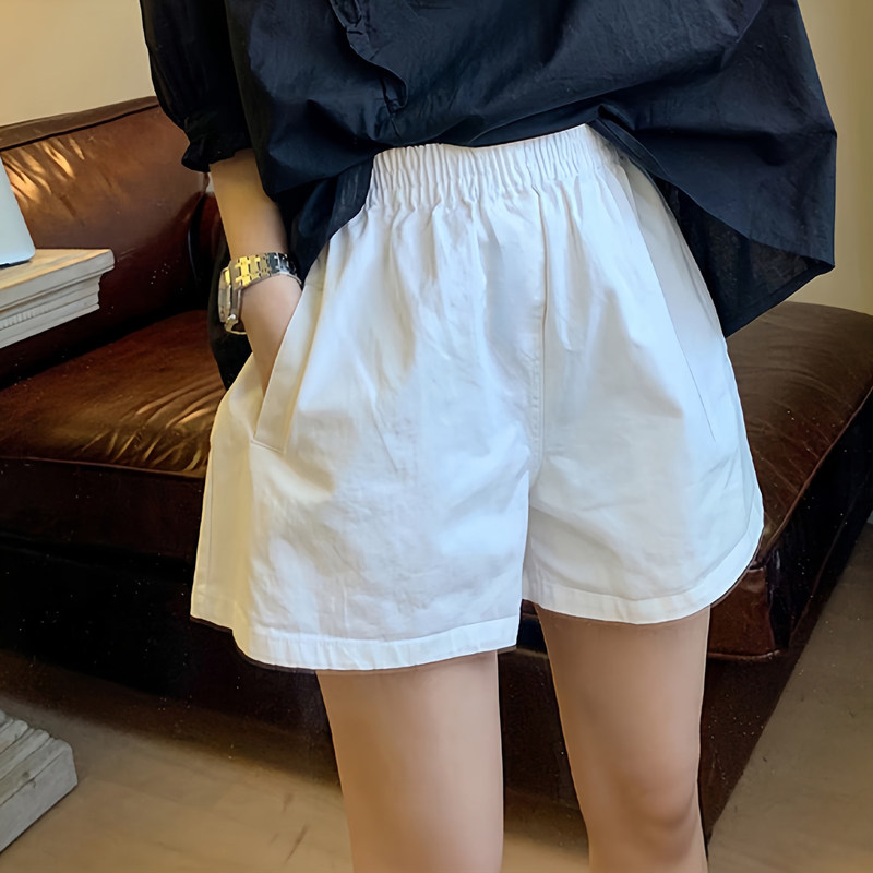 White Cotton and Linen Shorts for Women, Summer Thin Style, Plus Size 150kg High-Waisted, Slimming, Quick-Drying, Workwear, Large Size Shorts White Cotton and Linen Shorts for Women, Summer Thin Style, Plus Size 150kg High-Waisted, Slimming, Quick-Drying, Workwear, Large Size Shorts