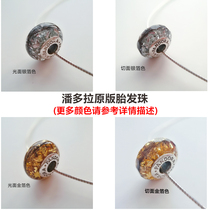 Pandora breast milk beads fetal hair beads DIY material package baby souvenir macroporous fetal hair beads breast milk Beads pendant