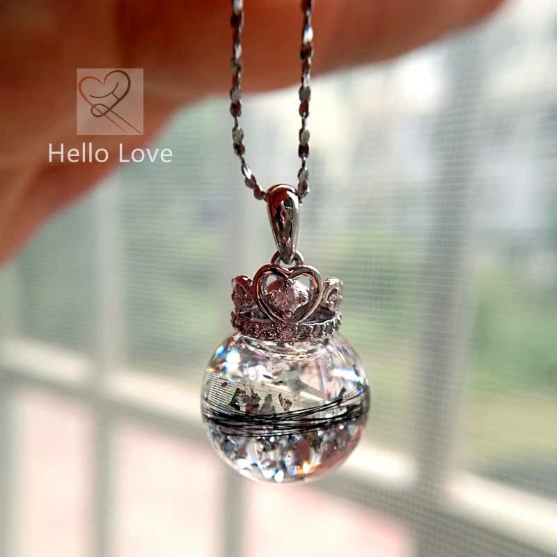 Sterling bạc vương miện lốp xe mặt dây tóc bé mặt dây chuyền vật liệu gói bé lưu niệm tự làm thủ công có thể thêm tên sinh nhật - Quà lưu niệm cho bé / Sản phẩm cá nhân quà sinh nhật cho bé