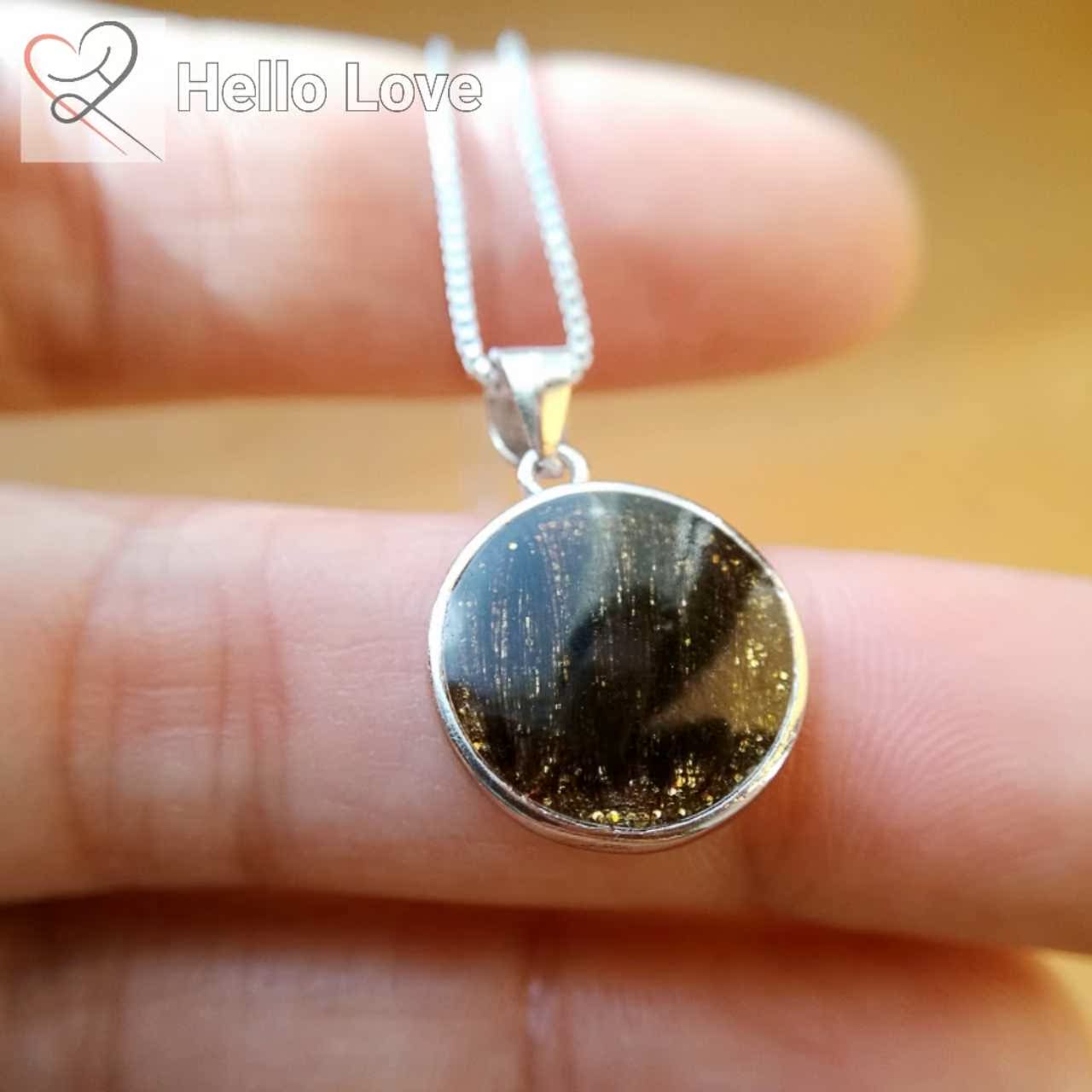 Hello Love Original Baby Hair Mặt dây chuyền Sterling Bạc Thai nhi Mặt dây chuyền Túi Vàng Gold Baby Lưu niệm Trang sức DIY - Quà lưu niệm cho bé / Sản phẩm cá nhân đồ chơi cho bé
