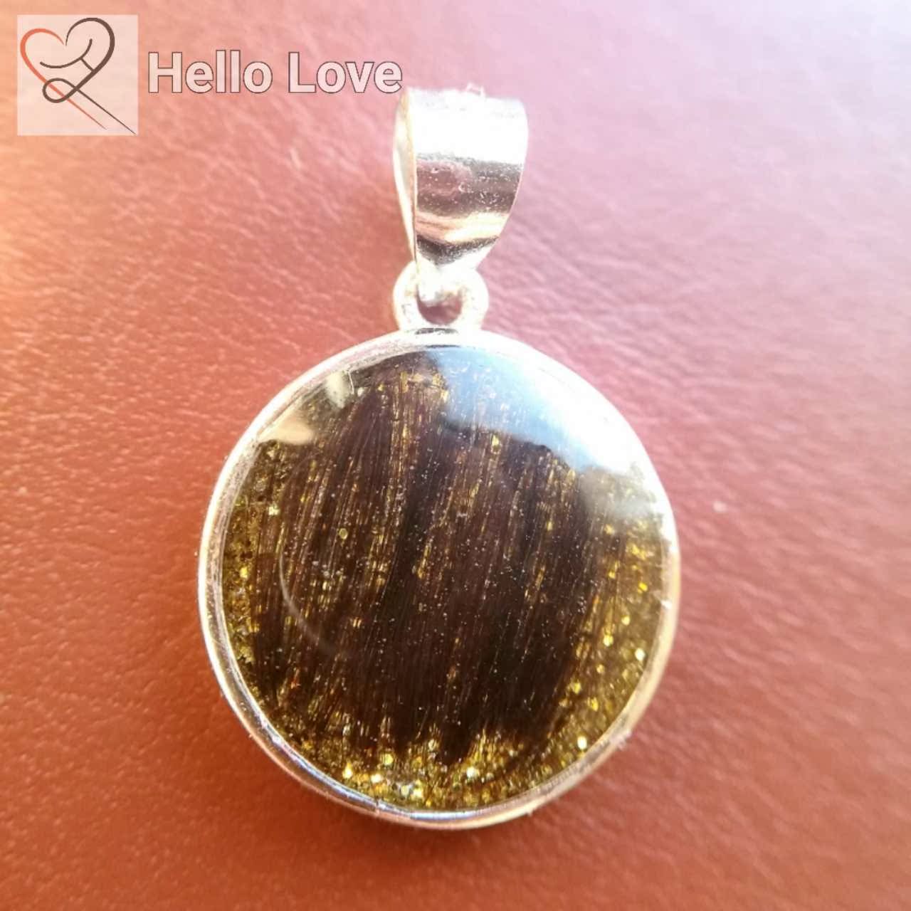 Hello Love Original Baby Hair Mặt dây chuyền Sterling Bạc Thai nhi Mặt dây chuyền Túi Vàng Gold Baby Lưu niệm Trang sức DIY - Quà lưu niệm cho bé / Sản phẩm cá nhân đồ chơi cho bé