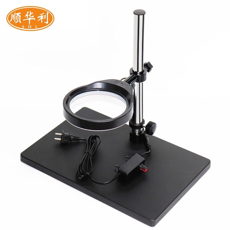 工业显微镜视觉光源LED环形灯 拍照摄影支架直播补光灯亮度可调