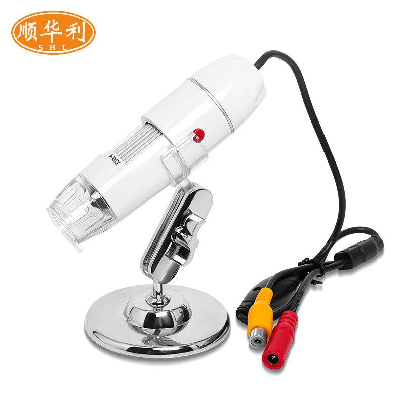 电视AV/TV/400X高清工业数码电子显微镜放大镜连接显示器维修检测